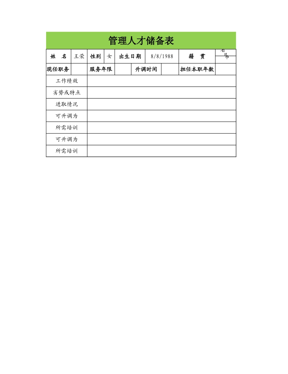 管理人才储备表_第1页