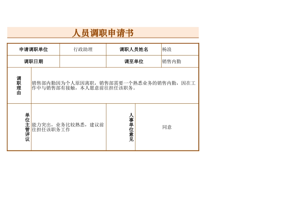 人员调职申请书_第1页