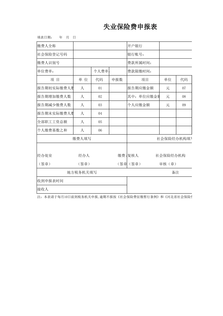 失业保险申报表_第1页