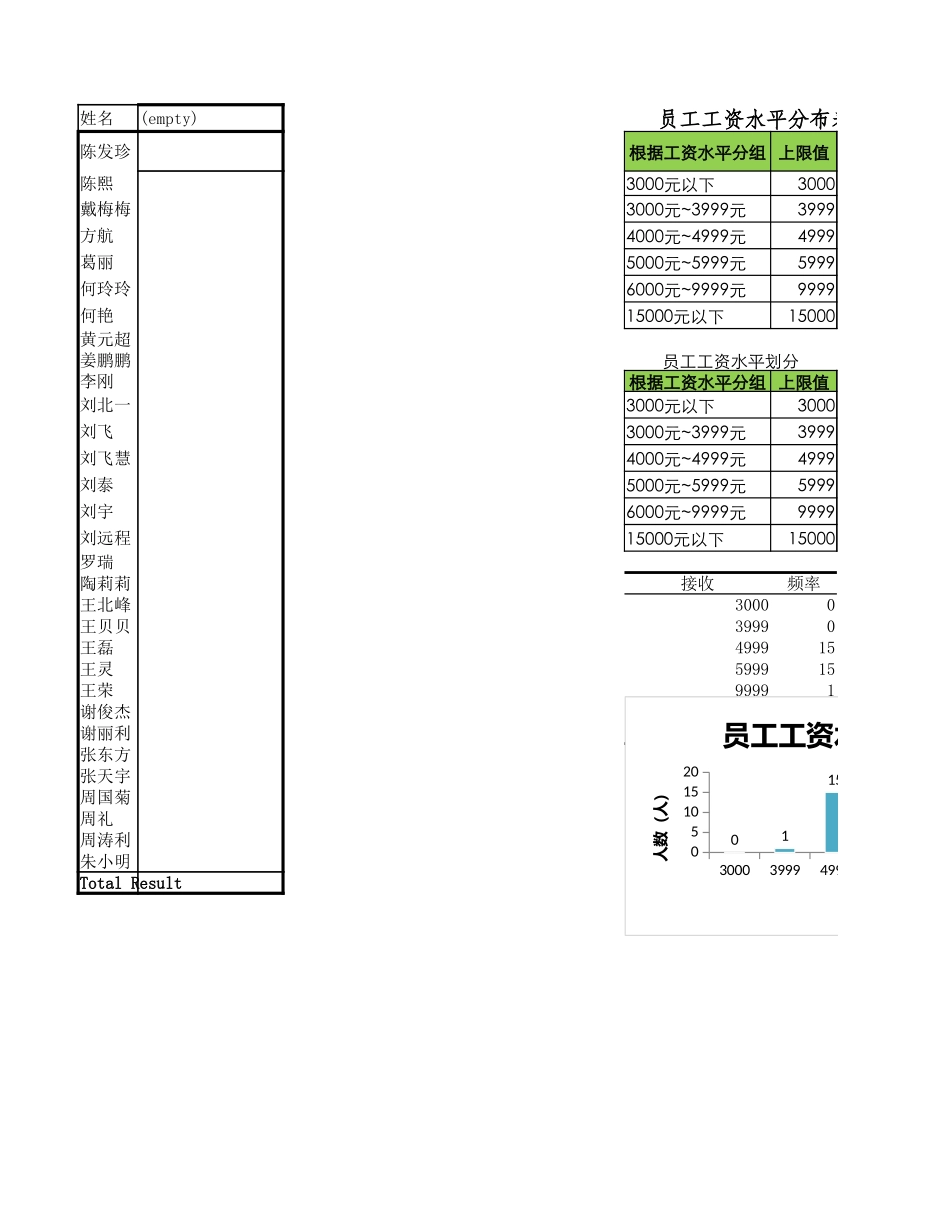 员工工资水平分布图_第1页