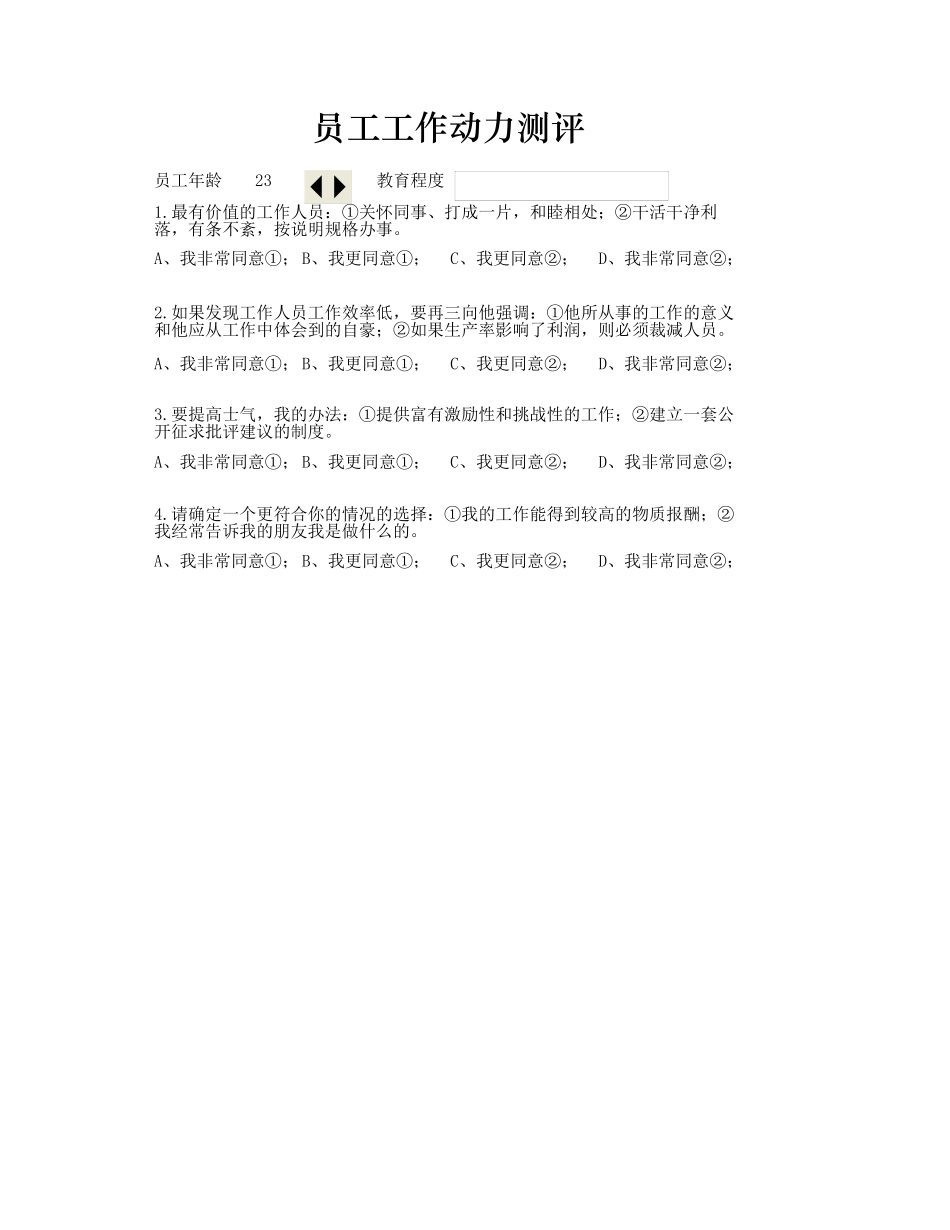 员工工作动力测评_第1页