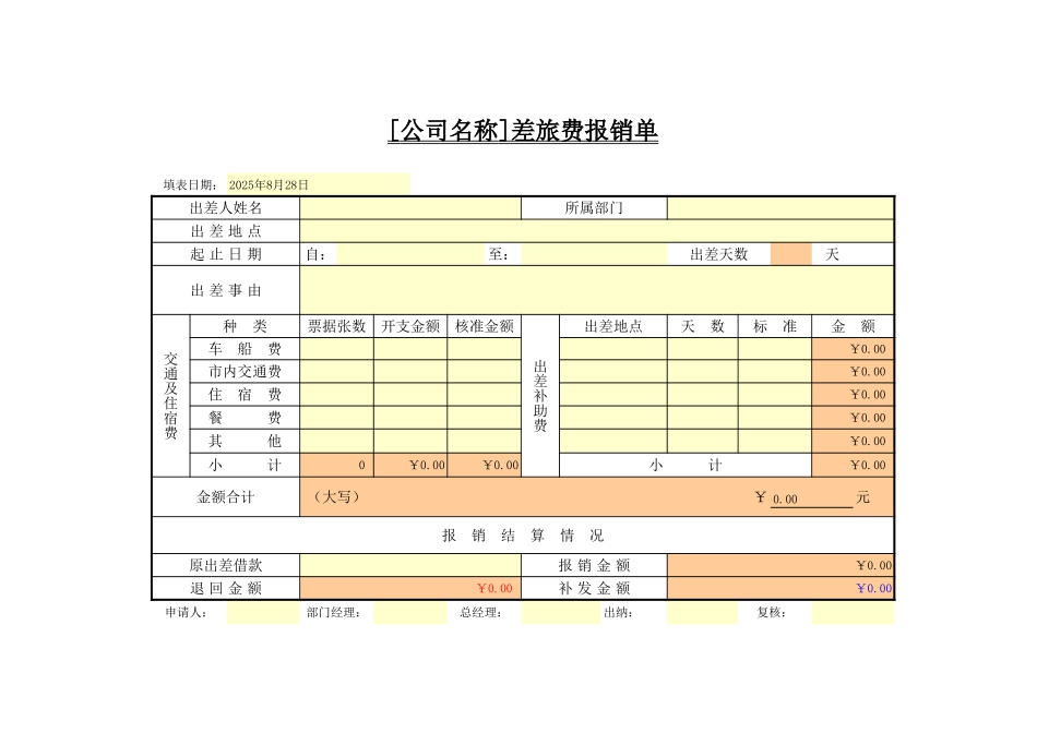 差旅费报销单_第1页