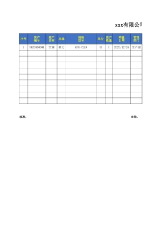 公司固定资产盘点表8