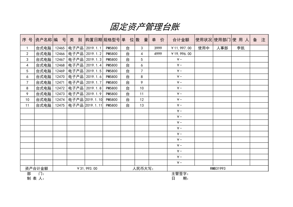 固定资产管理台账_第1页