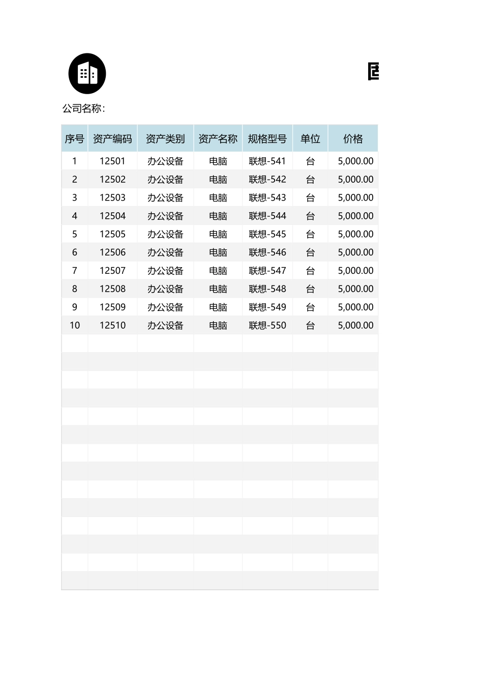 固定资产盘点登记表_第1页