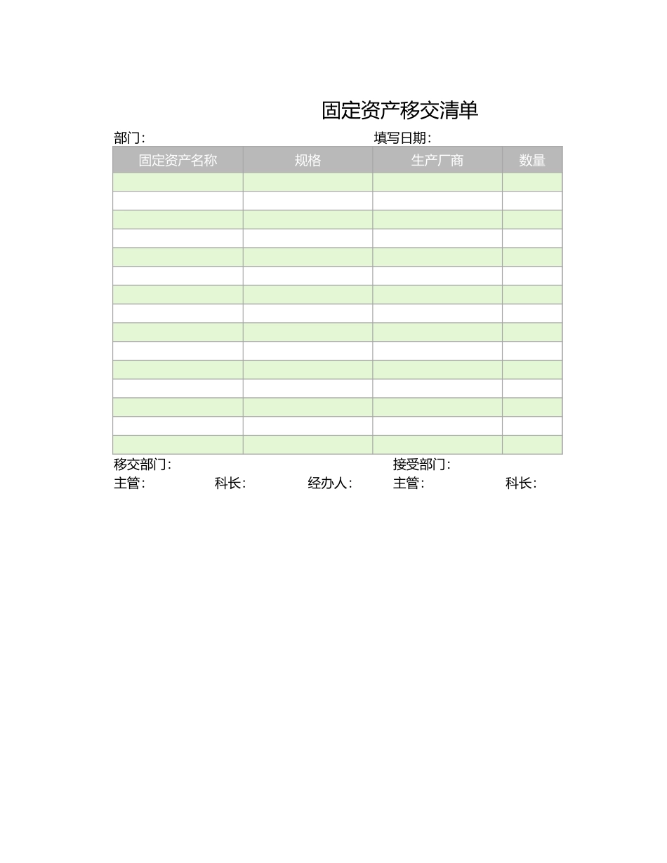 固定资产移交清单_第1页