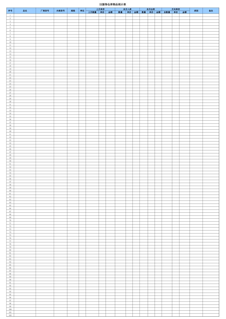 仓库物品统计表_第1页