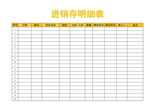 进销存明细表