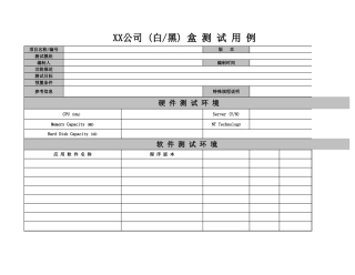 测试用例(完全版)