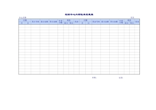 利润中心往来表