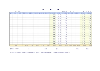 企业公司工资表下载