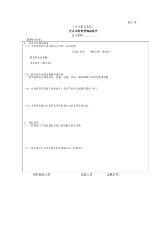 企业基本情况-03企业市场竞争情况说明