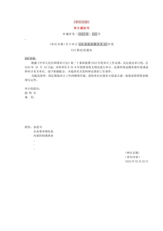 制发审计通知书-01审计通知书