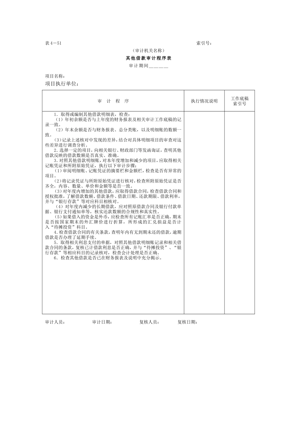 12项目借款-3其他借款审计程序表_第1页