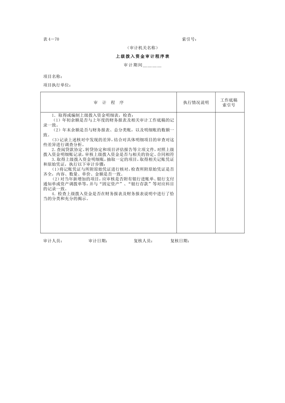 18上级拨入资金-审计程序表_第1页