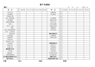 民营医院资产负债表
