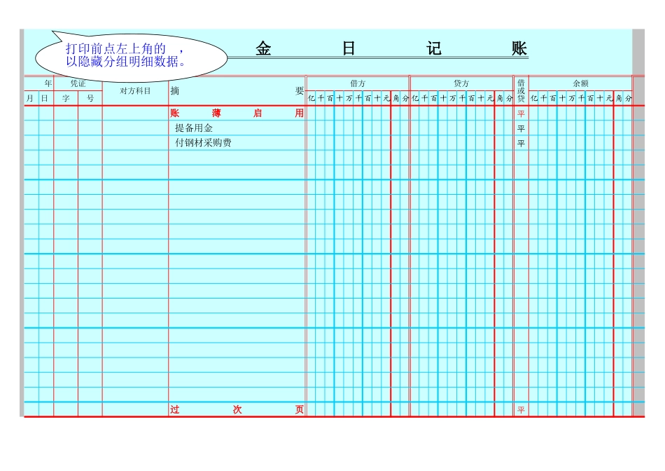 现金日记账(银行日记账)改进版盘古在线免费下载_第1页