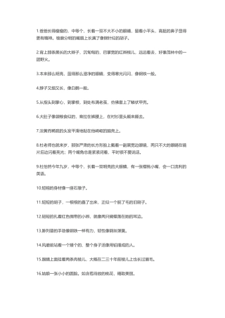 描写人物外貌的句子-盘古文案大全