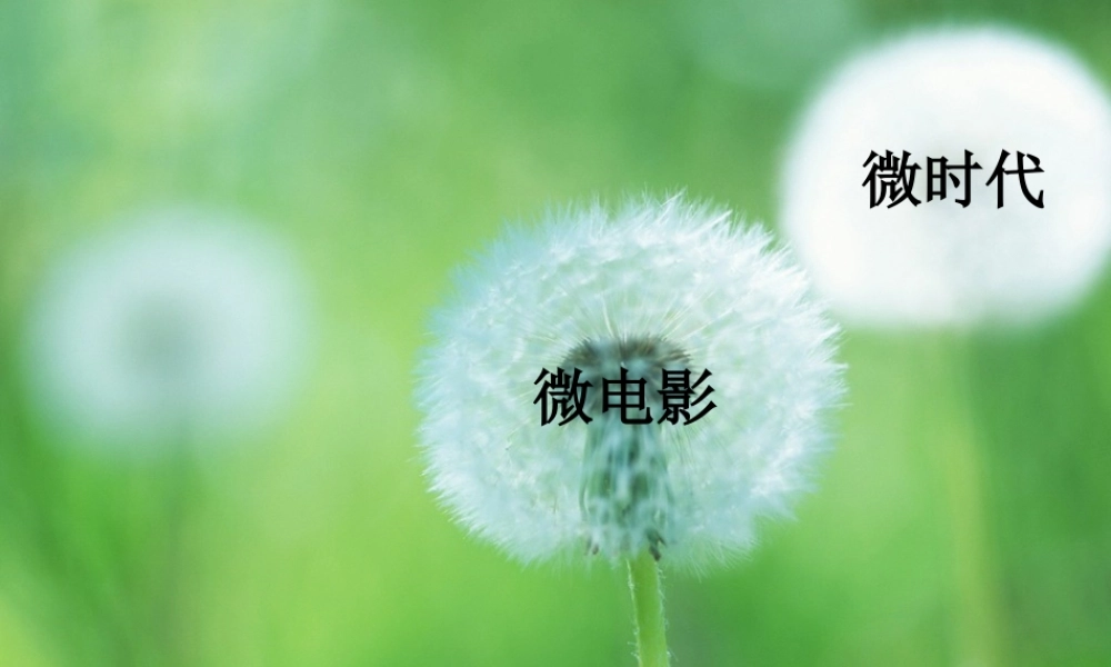 公共关系：《微时代_微电影》