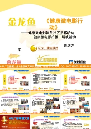 金龙鱼《健康微电影行动》方案