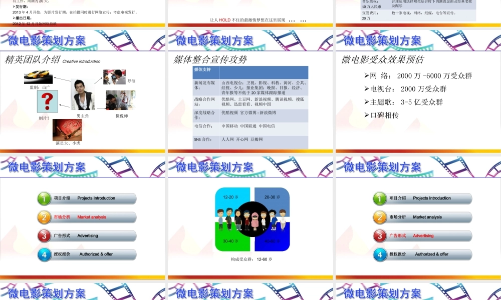 微电影策划方案-1