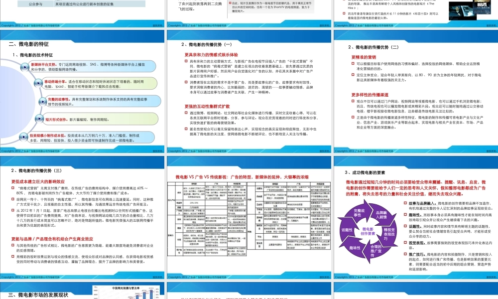 微电影产业市场报告