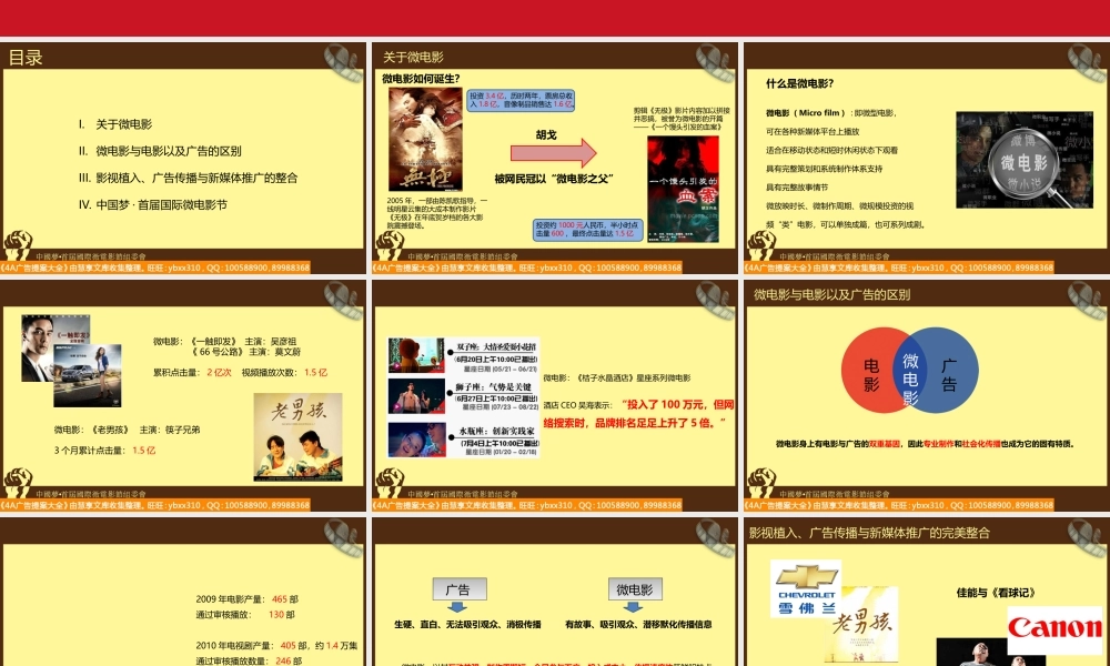 微电影——广告传播与新媒体推广的完美整合