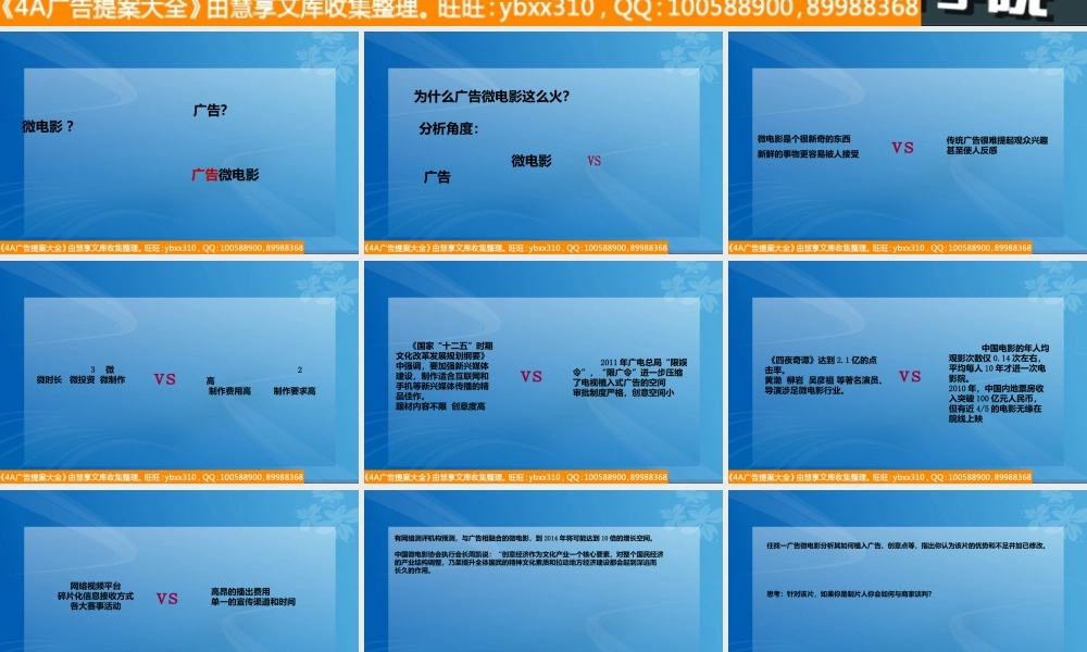 微电影与广告植入
