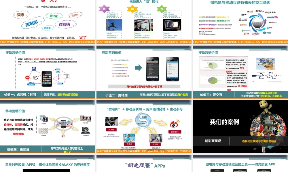 微视频在移动营销中的应用v6
