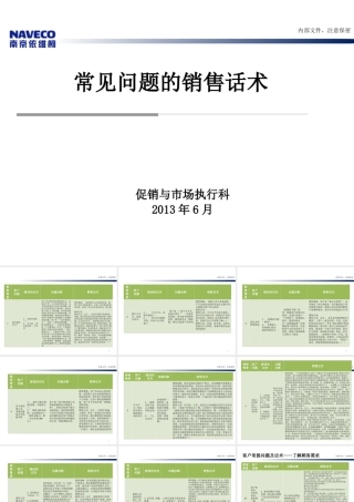 常见问题的销售话术