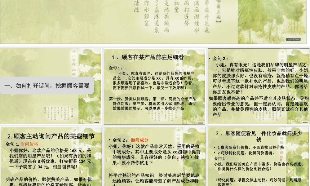 化妆品销售话术-盘古文库销售话术