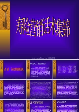 寿险营销话术集锦全-盘古文库销售话术