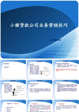 小额贷款公司营销技巧-盘古文库销售话术