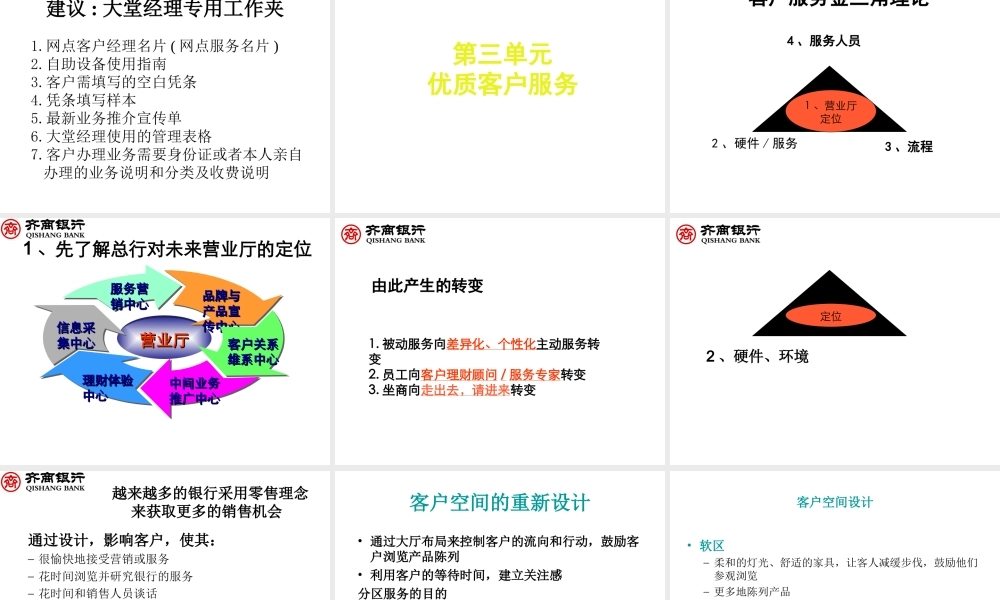 银行大堂经理-客服与主动营销技巧-盘古文库销售话术