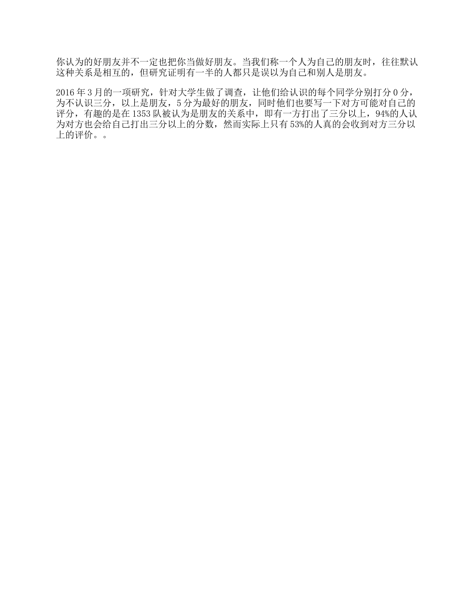 【盘古文库】你认为的好朋友，并不一定也把你当好朋友情商朋友人际交往抖音星探家_第1页