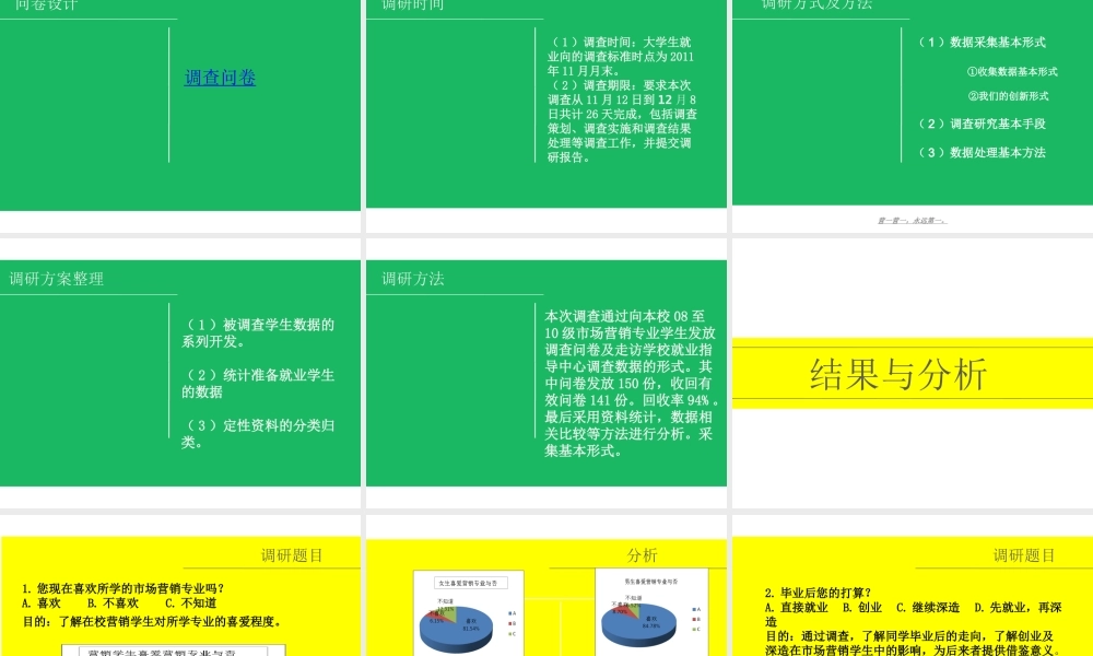 调查报告的PPT展示-文库大全