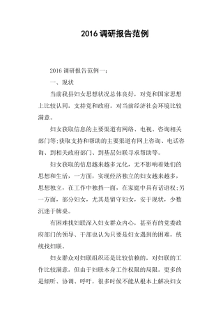 调研报告范例-文库