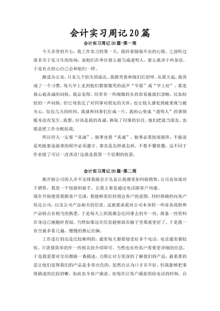 实习周记——会计实习周记篇(盘古)