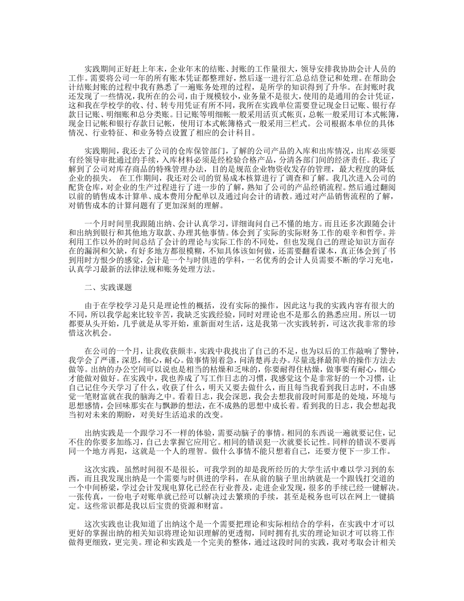 出纳实习报告_第2页
