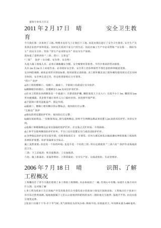 建筑专业实习日记-文库