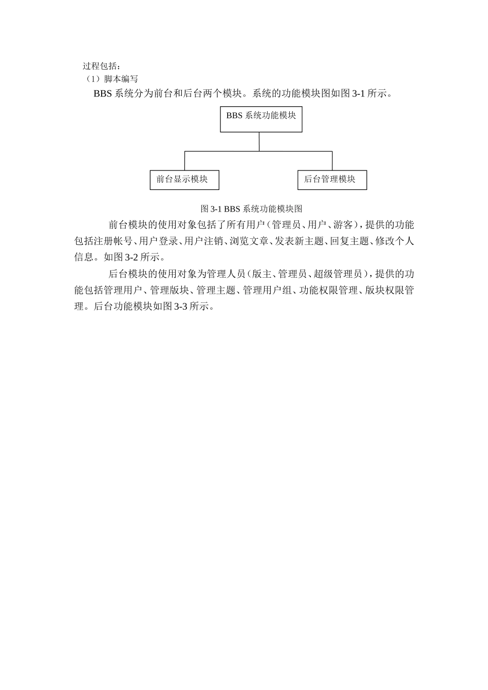 BBS论坛系统设计(SQL+Java)实习报告-3700字-计算机网络程序员软件工程文库_第2页