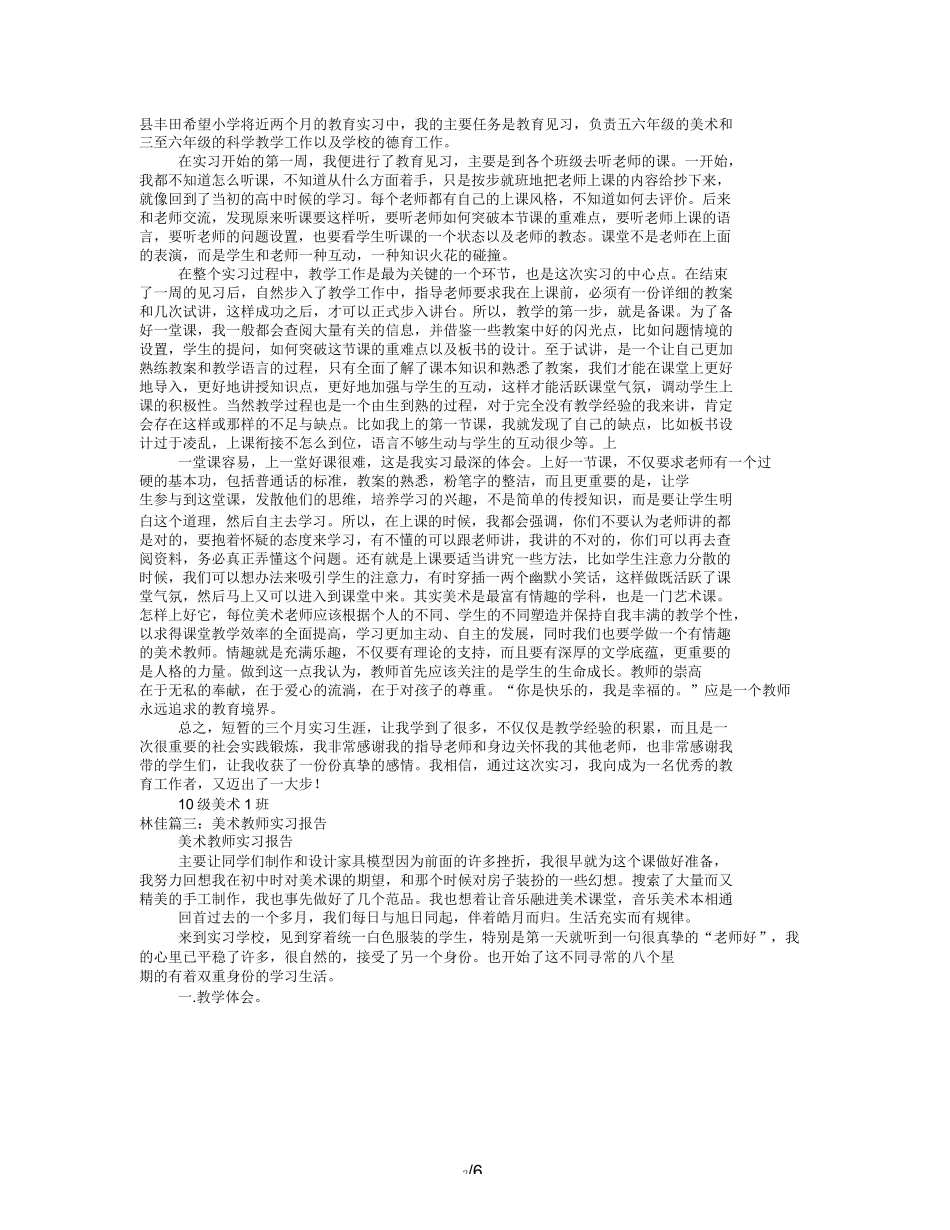 美术教师实习工作总结_第2页