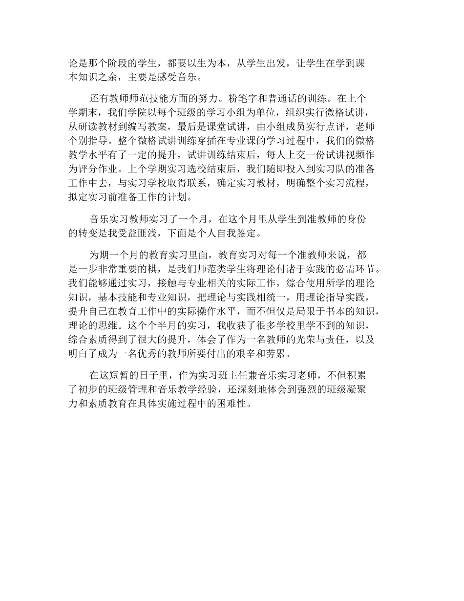 音乐教育实习报告总结_第2页