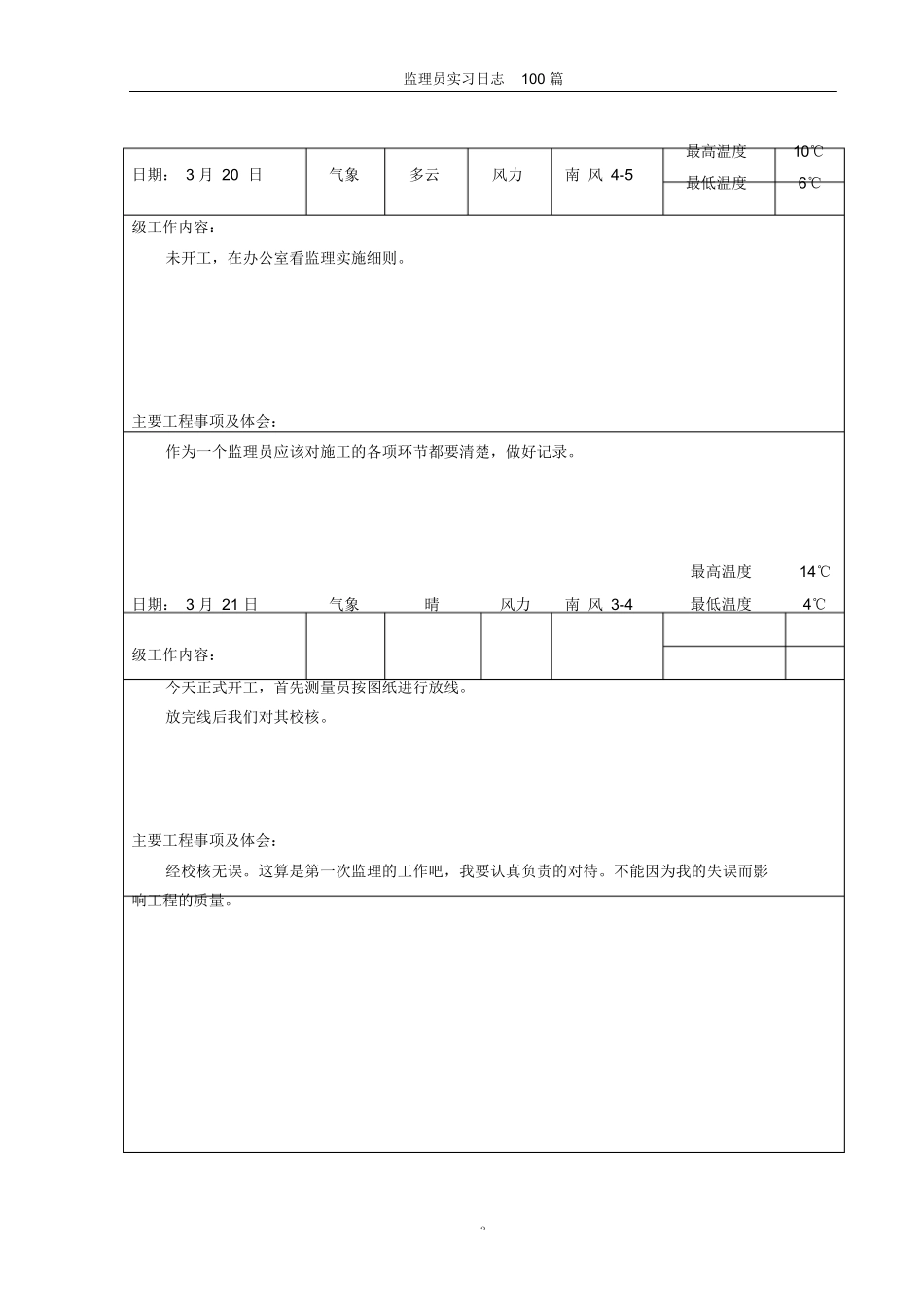 范文-监理员实习表格100篇-范文_第2页