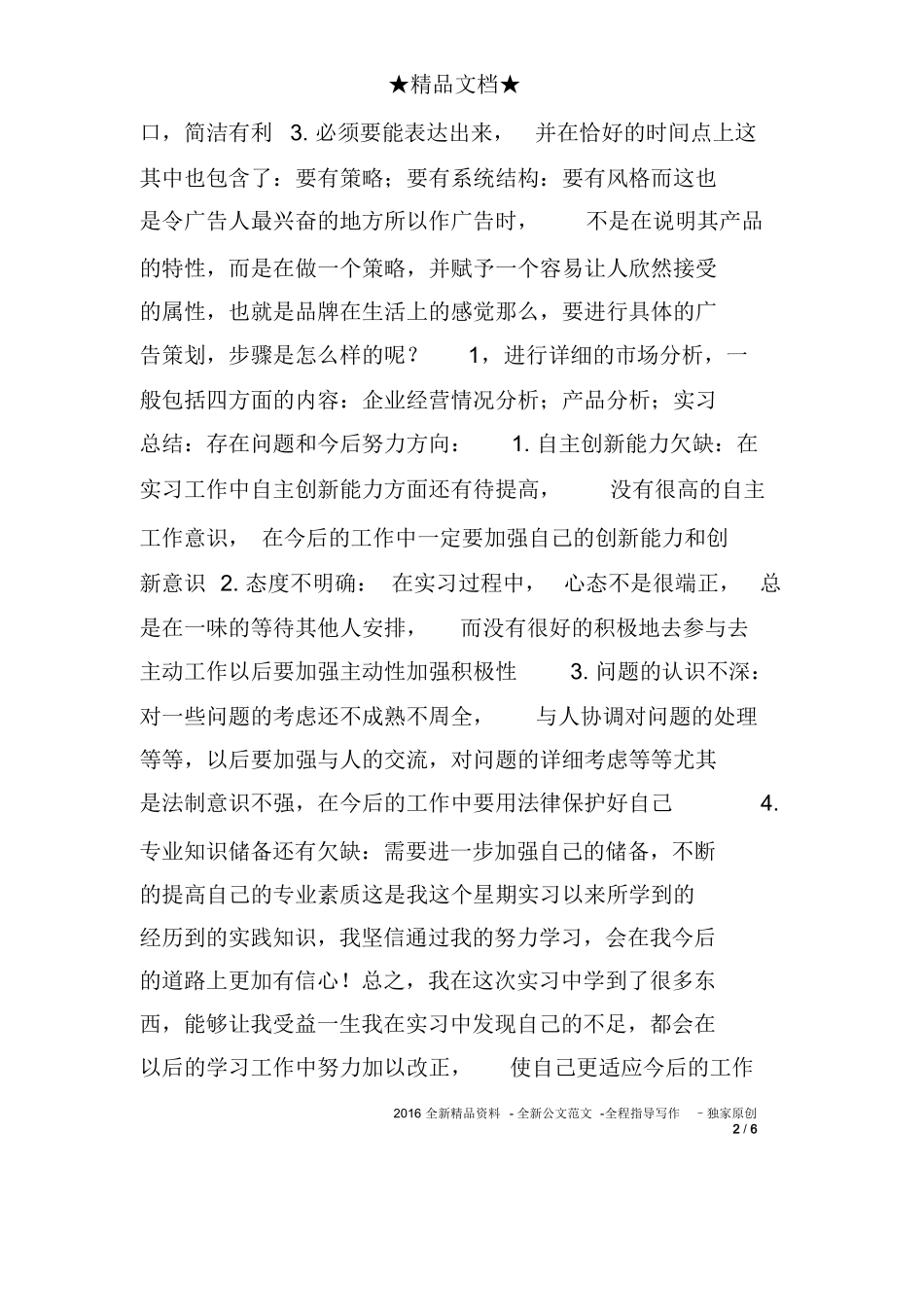 广告策划个人实习总结_第2页