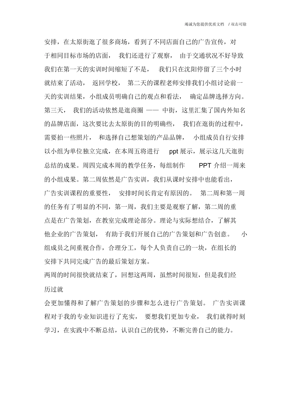 广告策划实训小结_第2页