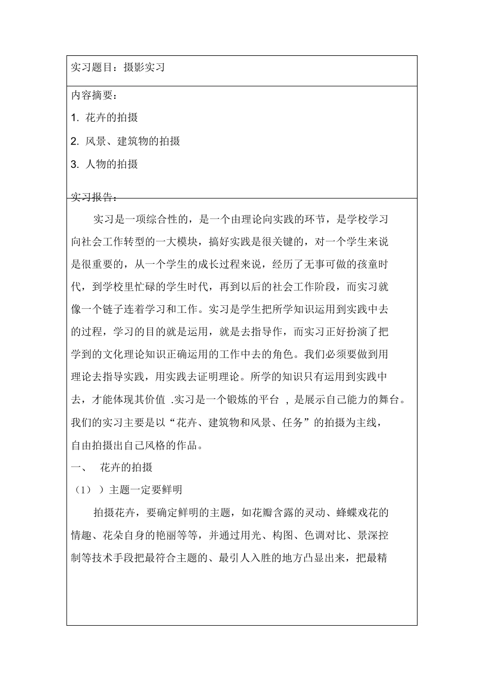 摄影摄像实习报告概览_第3页