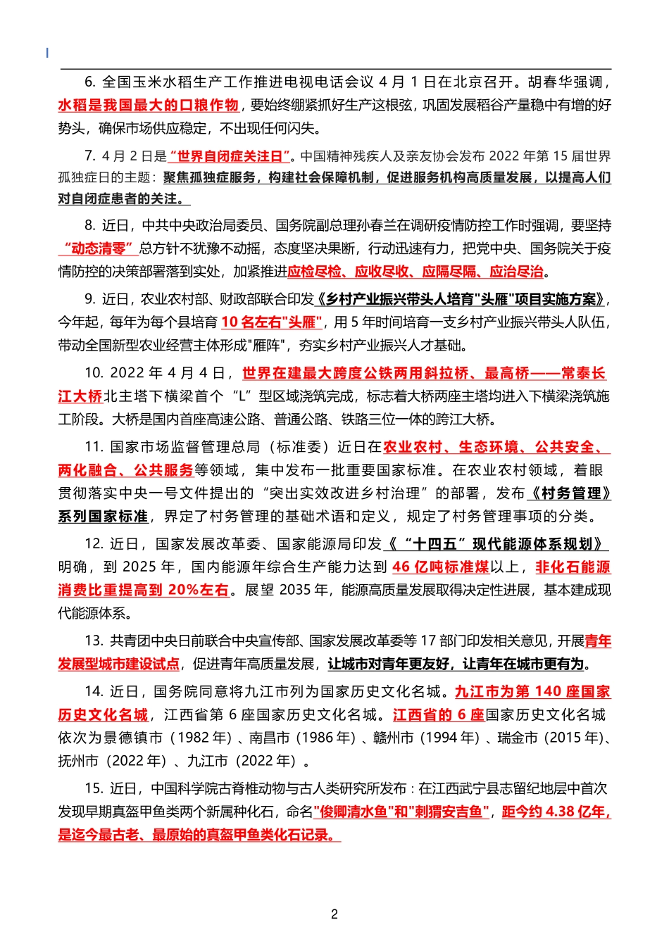 2022年4月时政热点（国内+国际）_第2页