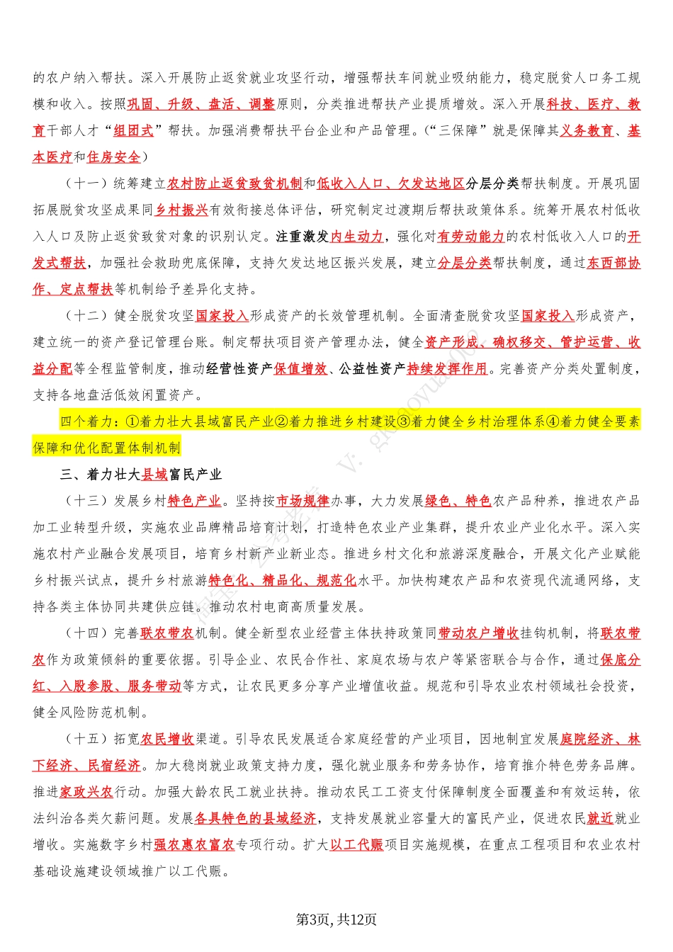 2025中央一号文件（五星考点）_第3页