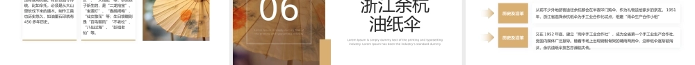 中 国 非 物 质 文 化 遗 产 油 纸 伞 介 绍